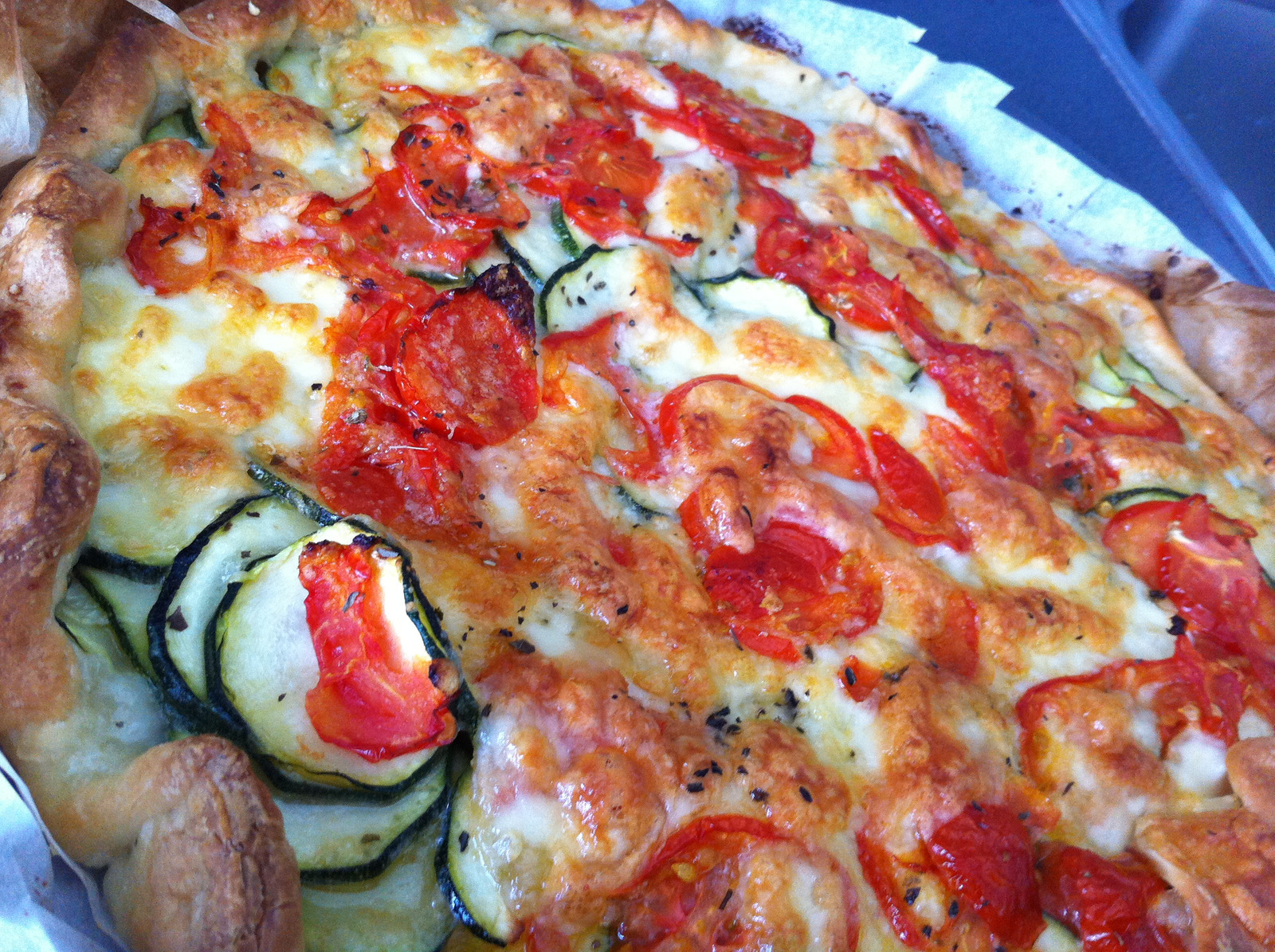 Ljetna pizza sa tikvicama