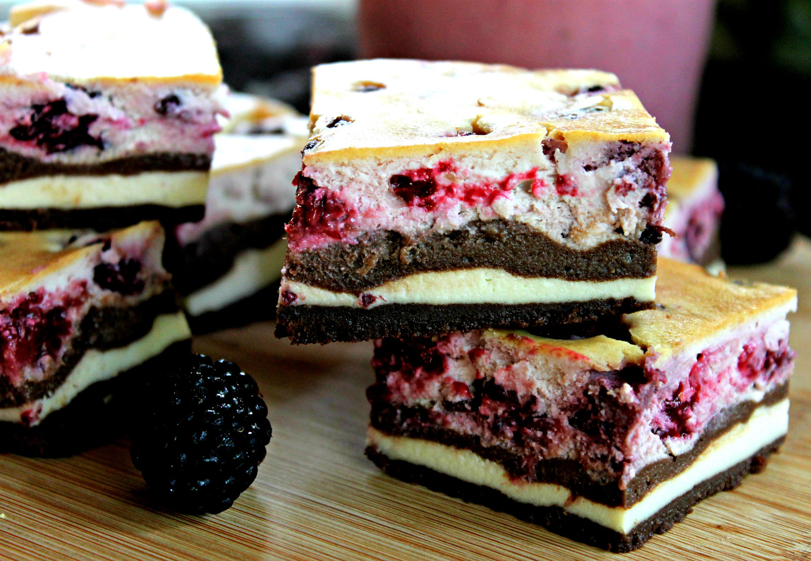 Blackberry cheesecake brownies...
