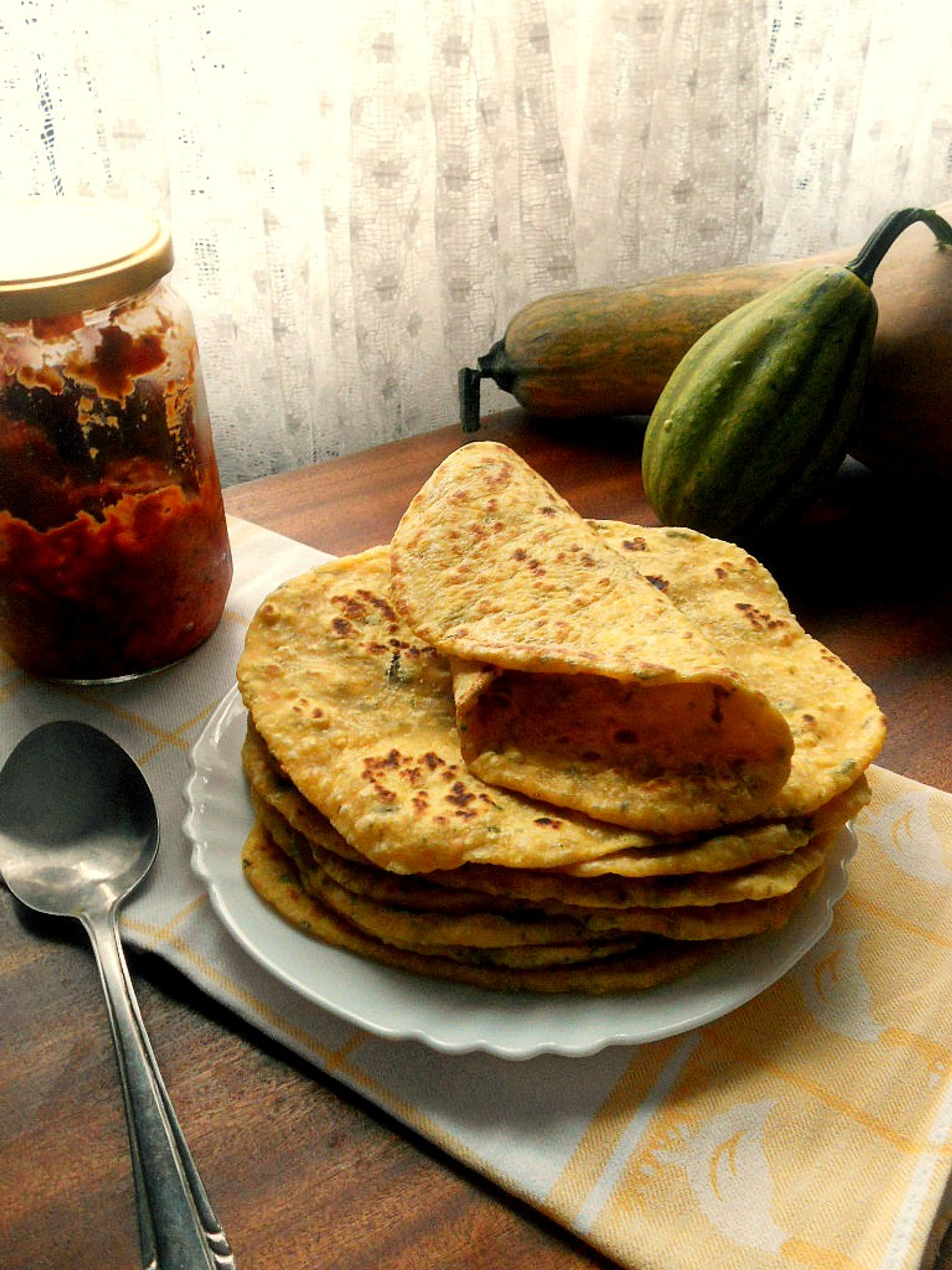 Pumpkin naan bread