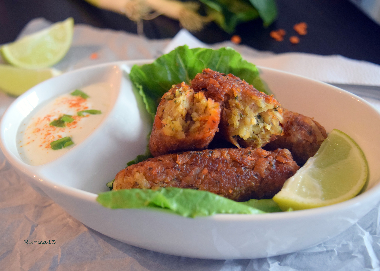 Red lentil kebabs (Cevapi od crvene lece) Vegan