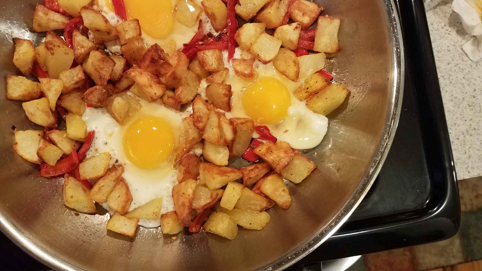 Huevos Rotos with Chorizo