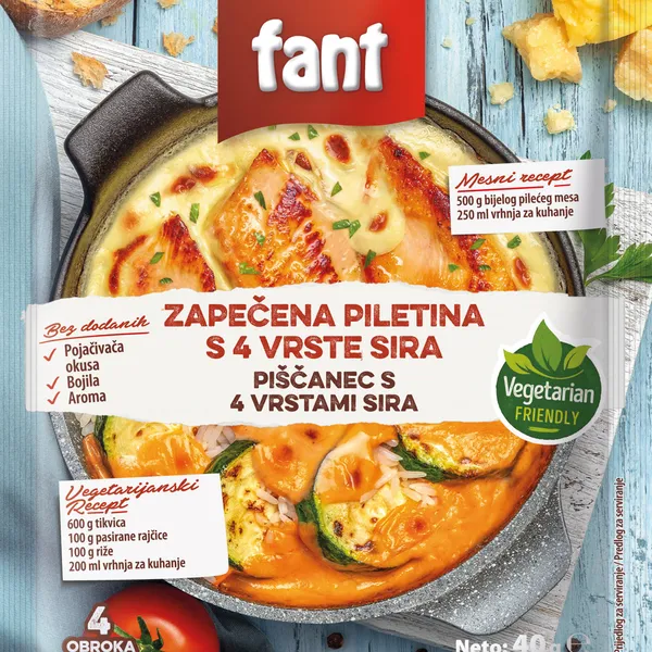 Fant piščanec s 4 vrstami sira