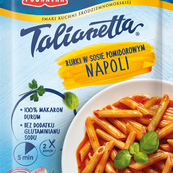Talianetta rurki w sosie pomidorowym Napoli