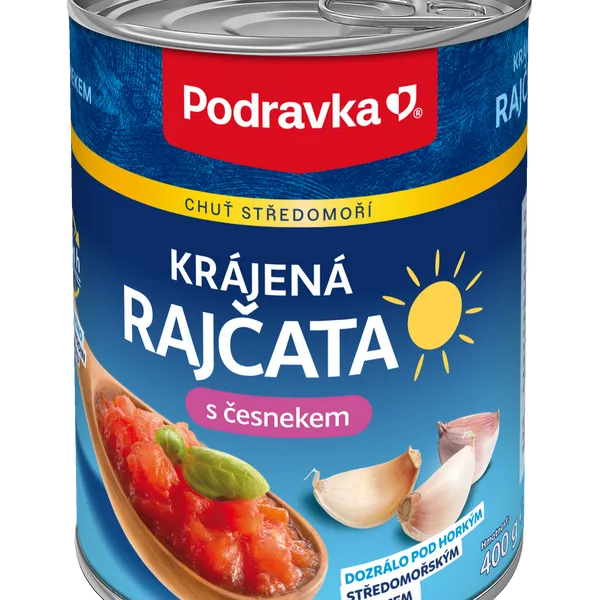 Krájená rajčata s česnekem