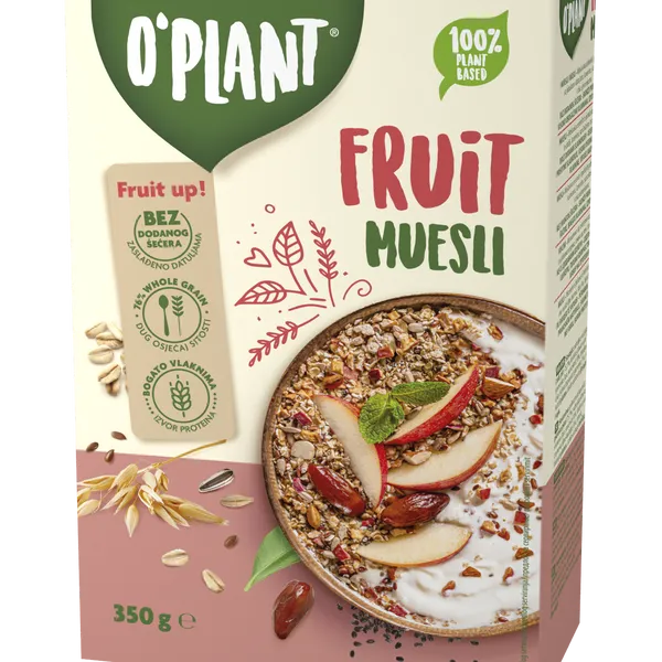 O`plant muesli z jabolki in datlji