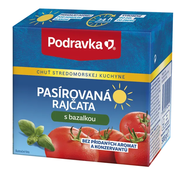 Pasírovaná rajčata s bazalkou
