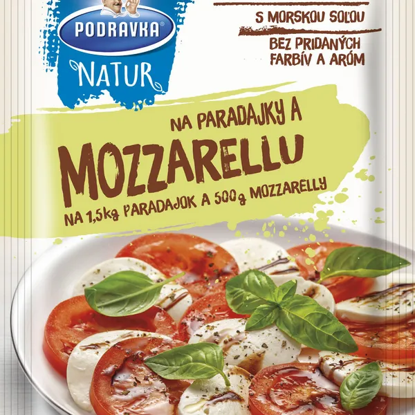 Podravka Natur na rajčata a mozzarelu