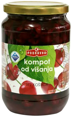Compote cherry pitted