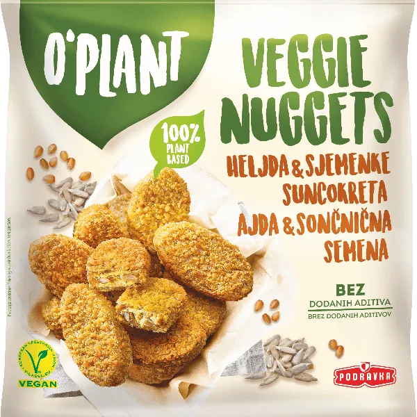 O`PLANT VEGGIE NUGGETS AJDA IN SONČNIČNA SEMENA