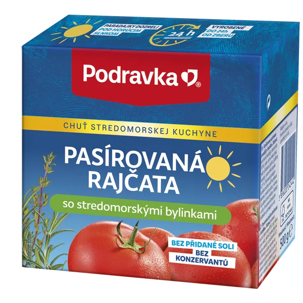 Pasírovaná rajčata se středomořskými bylinkami