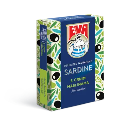 Delikates jadranske sardine s črnimi olivami