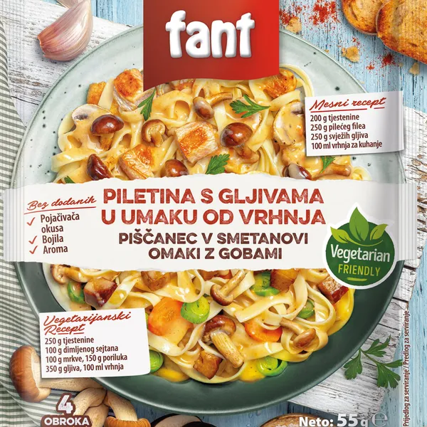 Fant seasoning mix for chicken with mushrooms in cream sauce