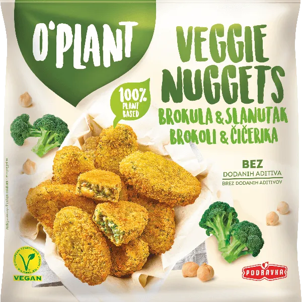 O`PLANT VEGGIE NUGGETS BROKOLI IN ČIČERIKA