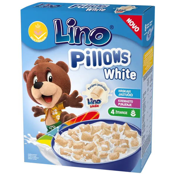 Lino Pillows - Pernițe albe umplute cu cremă tartinabilă Lino Lada lapte