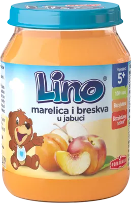 Lino kašica jabolko z marelico in breskvijo