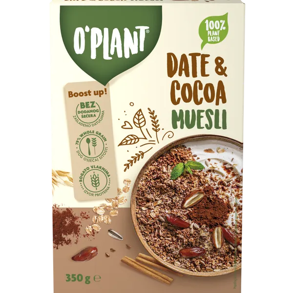 O`Plant Musli cu cacao & curmale