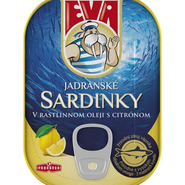 EVA Sardinky v rastlinnom oleji s citrónom