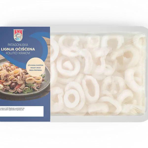 Patagonski lignji očiščeni - koluti in kraki