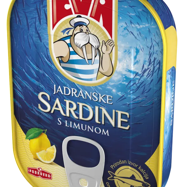 Sardines in vegetable oil with lemon