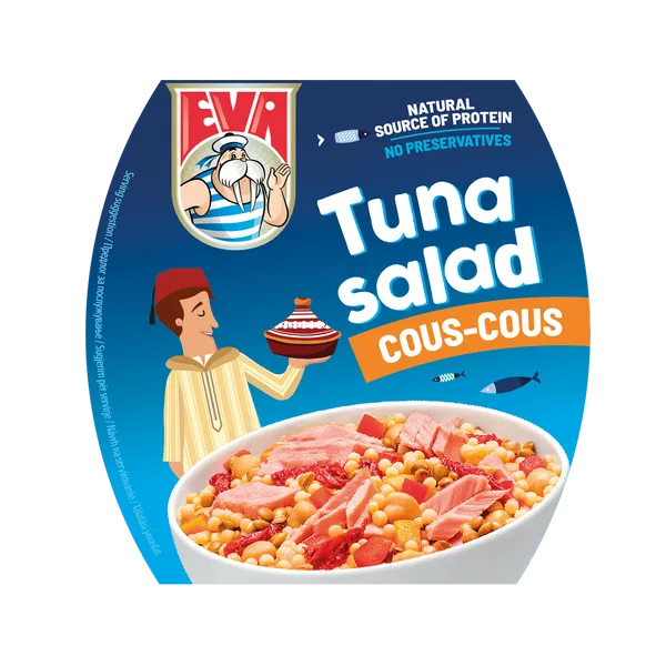 Tuniakový šalát s kuskusom