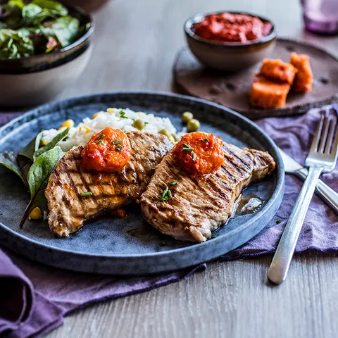 Kotleti s "ajvar maslacem"