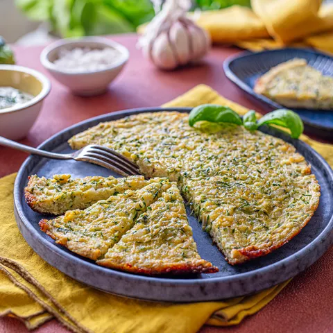 Fritata s lukom i tikvicama