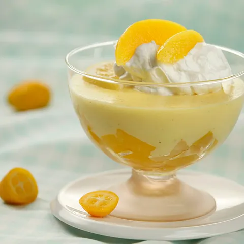 Voćni desert s okusom vanilije bourbon