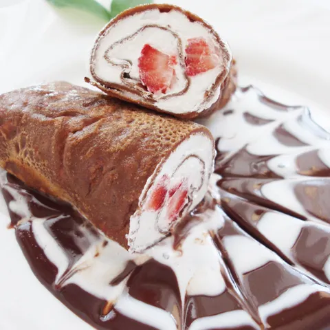 Cokoladne palacinke sa slatkom pavlakom i jagodama