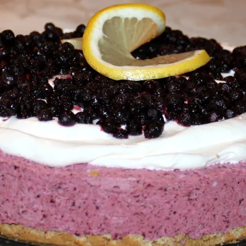 Cold cheesecake with blueberries ( Hladna torta od sira sa borovnicama)