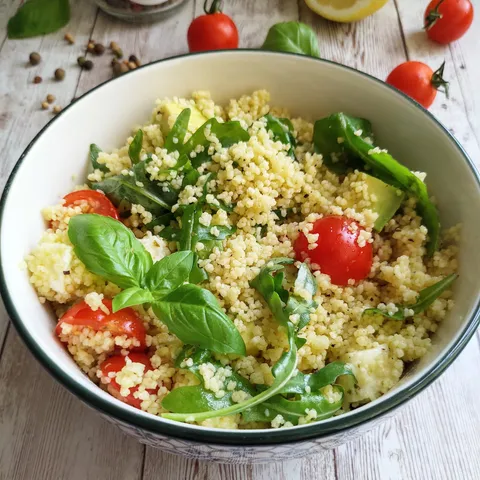 Tricolore Avocado and Couscous Salad