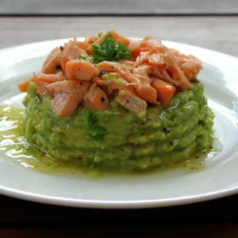 Avocado & Salmon Stack