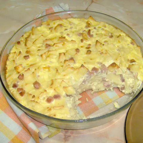 Gratinirane flekice sa šunkom