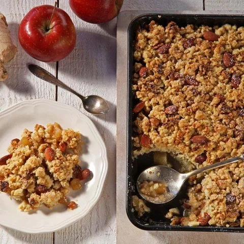 Crumble od jabuka s đumbirom