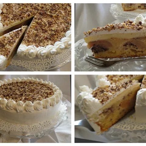 Tortica od jabuka, lješnjaka i rum pločica