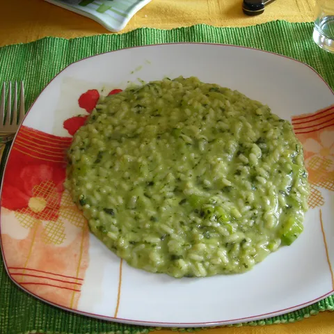 Rižot od tikvica i špinata