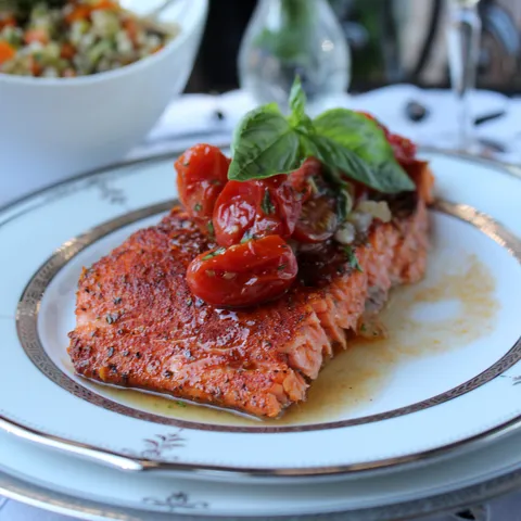 Pečena slatko ljutkasta pastrmka ( Sweet and smoky steelhead trout )