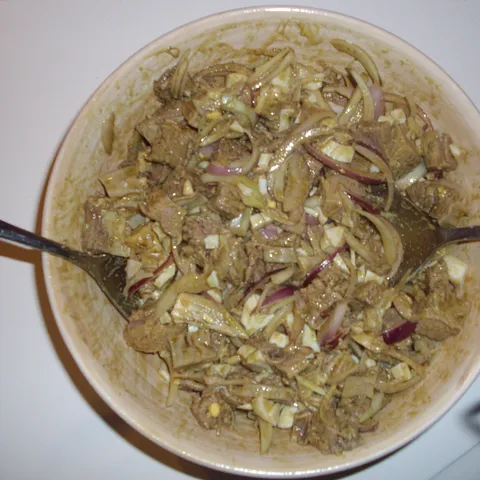 Salata od kuhane govedine i bućinog ulja