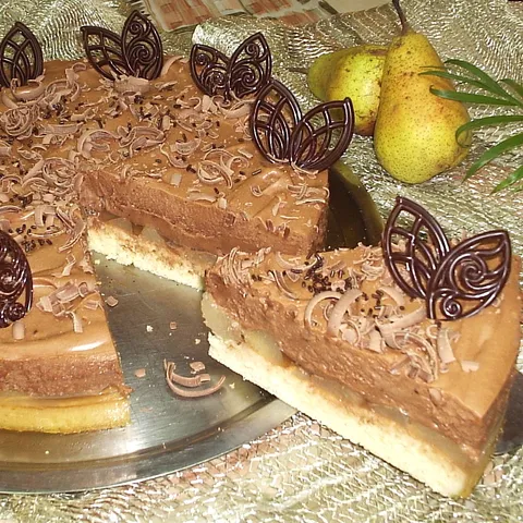 ‘Mousse au Chocolat’ torta, sa kruškama