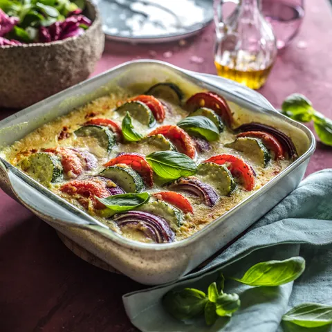 Mediteransko zapečeno povrće s mozzarellom