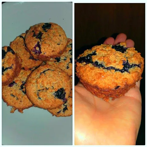 Zdravi muffini (Oats, chocolate and blueberry muffins)