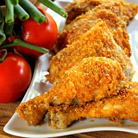 Fried chicken with instant potato...