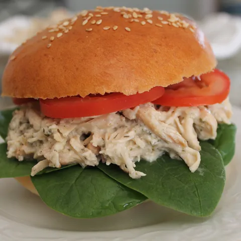 Pulled chicken u bijelom umaku