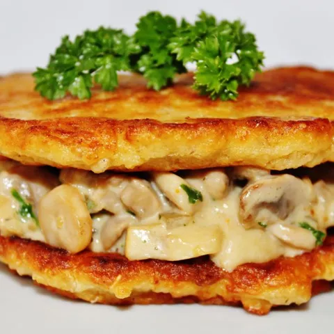 Zob ( ene ) palacinke sa gljivama - a la creme