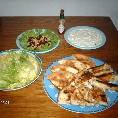 Quesadillas de pollo i taquitos de pollo