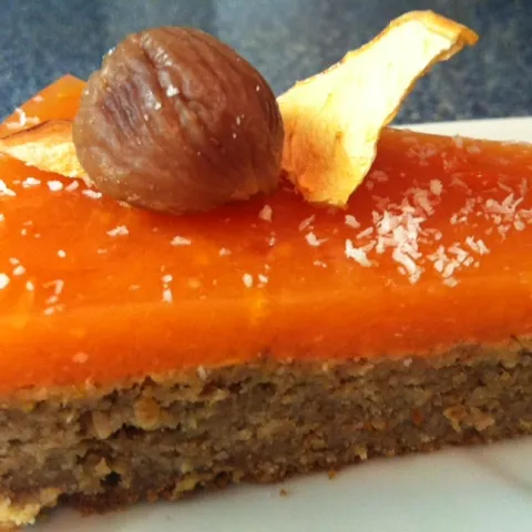 Veganski kolac sa orasima i kremom od narandze - bez secera