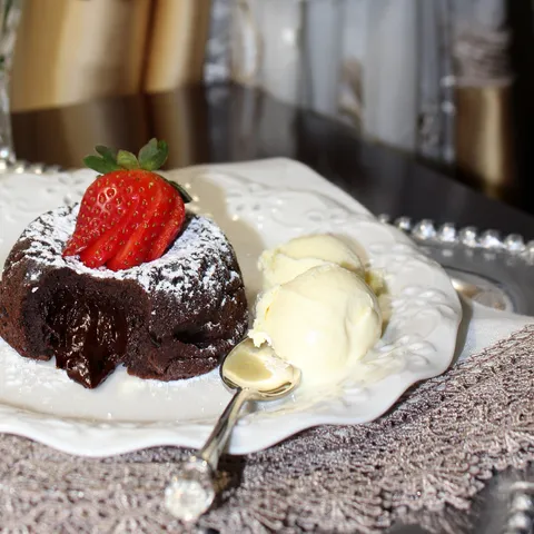Molten chocolate  lava cake