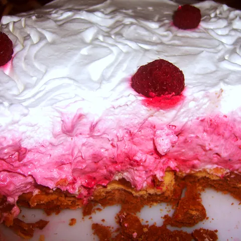 Brza šlag torta s malinama