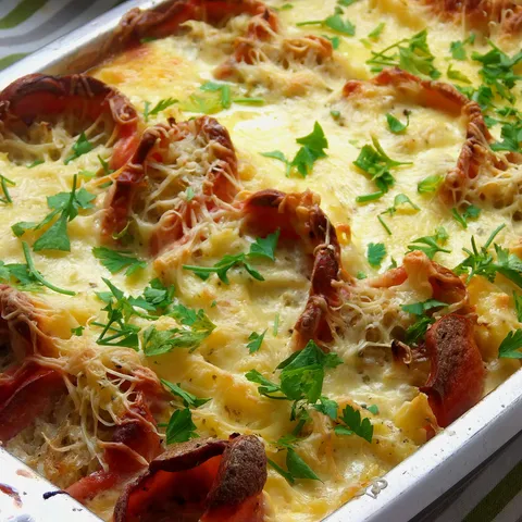Leberkäse auflauf