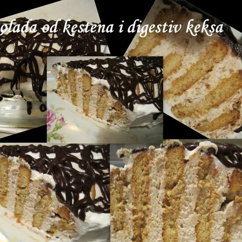 Rolada od kestena i digestiv keksa