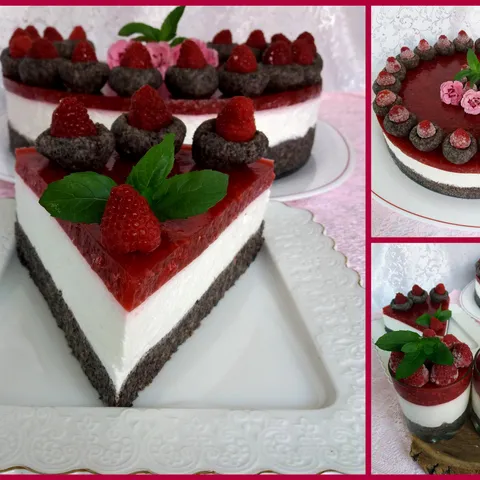 Torta od maka, kisele pavlake i maline